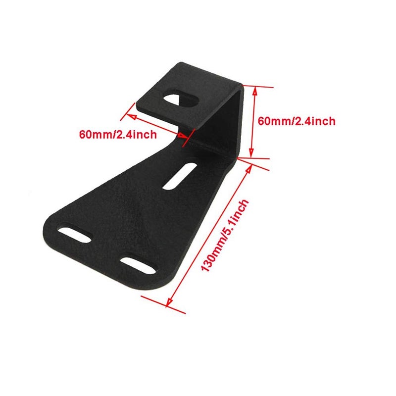 MOTLTECH High Lift Jack Mount Hood Bracket for Jeep Wrangler CJ 1944-1986 / YJ 1987-1995 / TJ 1997-2006 (Pair, Black) - Image 3